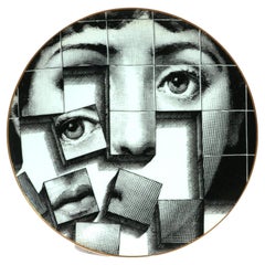 Piero Fornasetti Rosenthal Porcelain Plate, Temi e Variazioni Motiv 33, 1980s