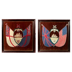 Sailor's Woolworks Pair, Union Jack, Stars and Stripes, Ensigns, Velvet Ground