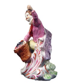 Vauxhall Porcelain Figure of Autumn as a Grape Vendor, London, circa 1756