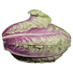 Meissen Porcelain Red Cabbage Box and Cover, Trompe l'Oeil, Marcolini Period