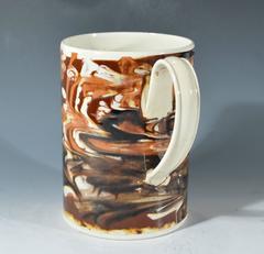 Marbled Creamware Mocha Tankard
