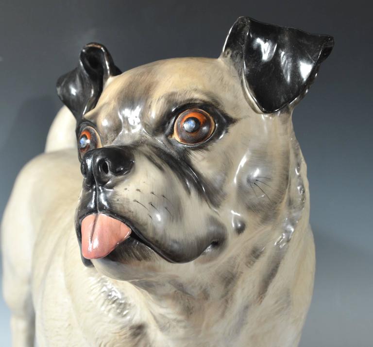 black pug pottery large sized pottery figure of a standing pug for sale at 1stdibs black pug pottery large sized pottery figure of a standing pug for sale at 1stdibs