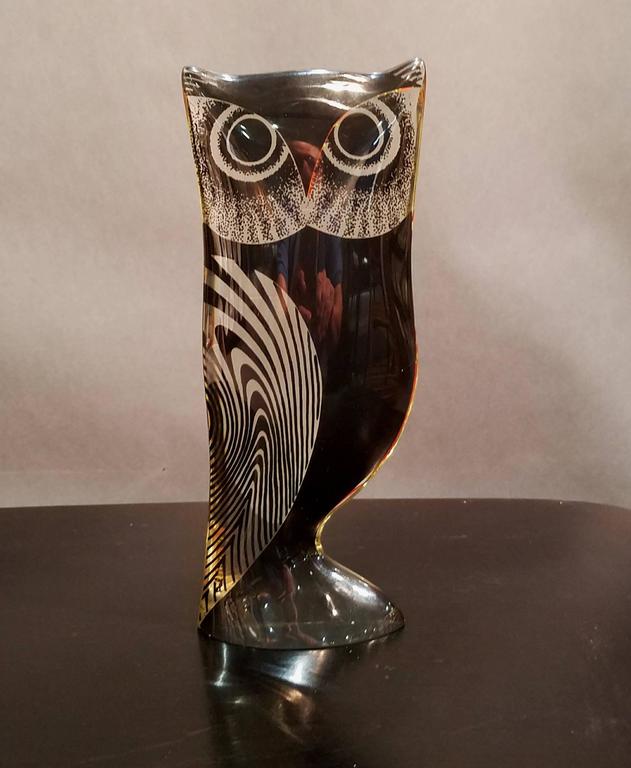 Large Abraham Palatnik Two-Tone Lucite Owl at 1stDibs