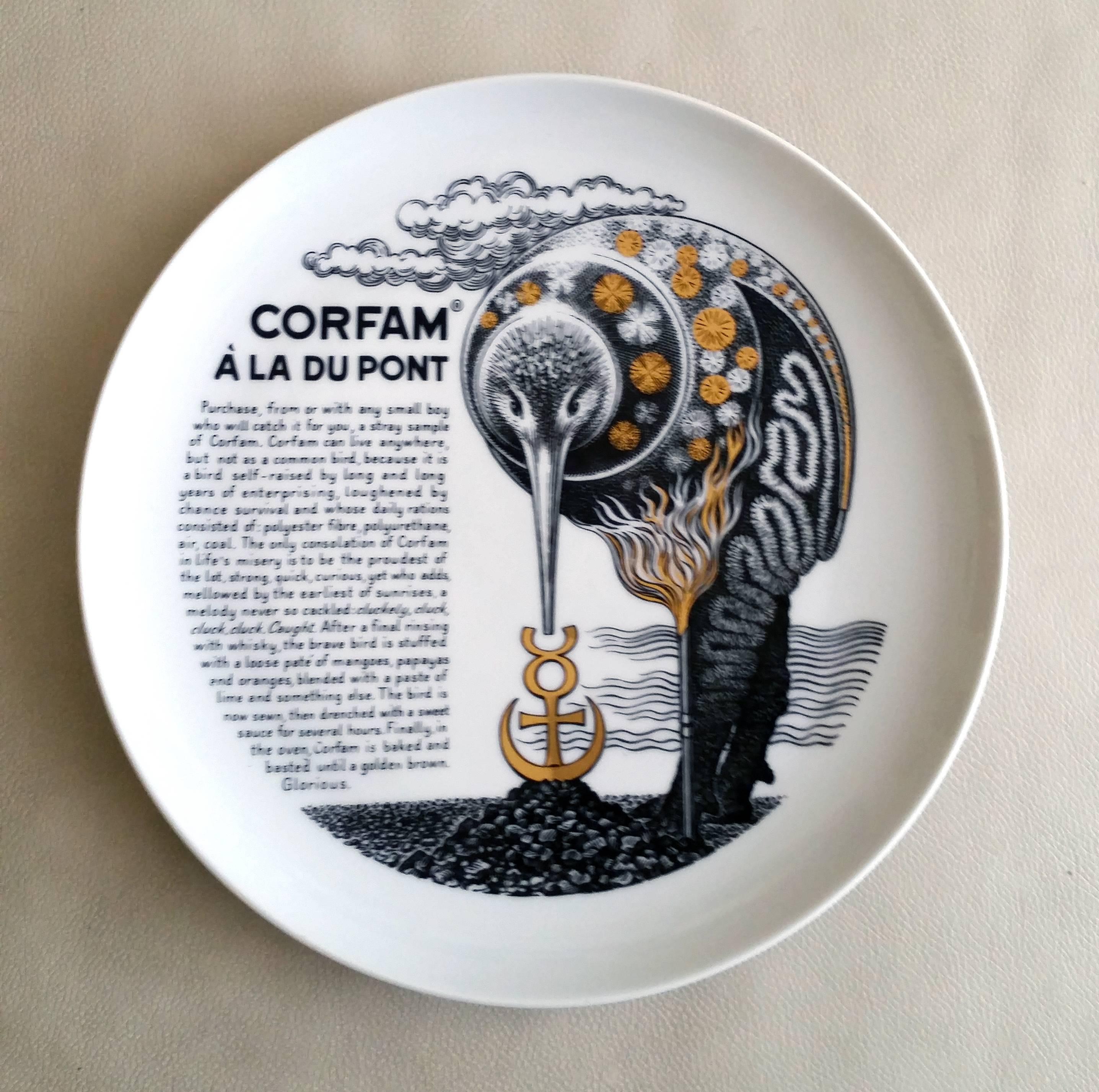 12 Piero Fornasetti Porcelain Cook Recipe Plates Made for Fleming Joffe 3