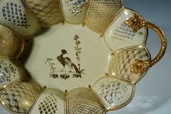 English Creamware Pottery Basket, Attributed to Melbourne, James Giles