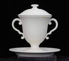 Wedgwood Pearlware Lemonade Beaker, Cover and Stand of Diminutive Size