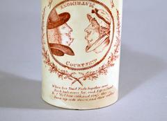 Creamware Mug Printed with Courtship and Matrimony