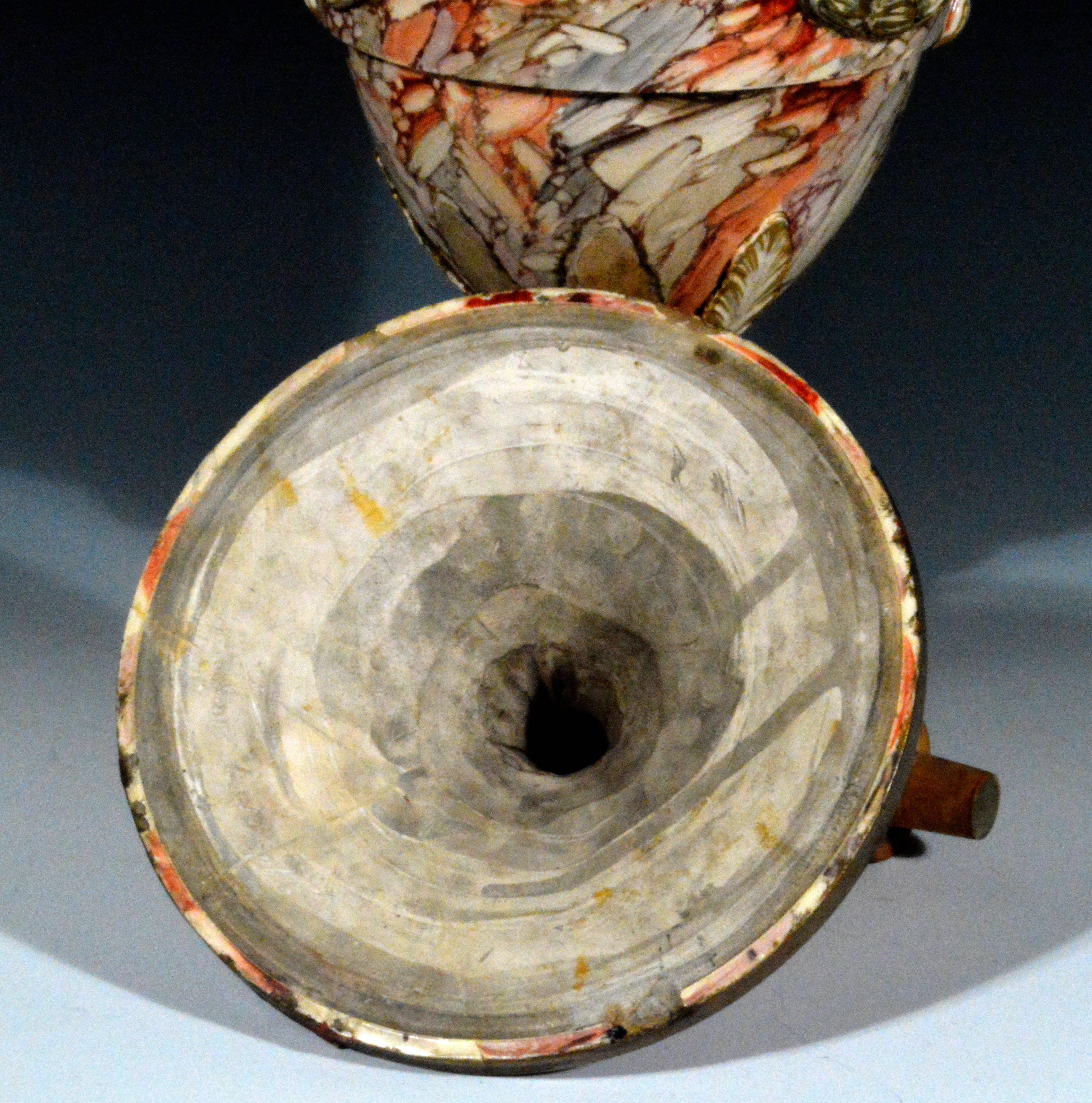 Continental Large Marbled Pottery Urn, Baltic Region 1