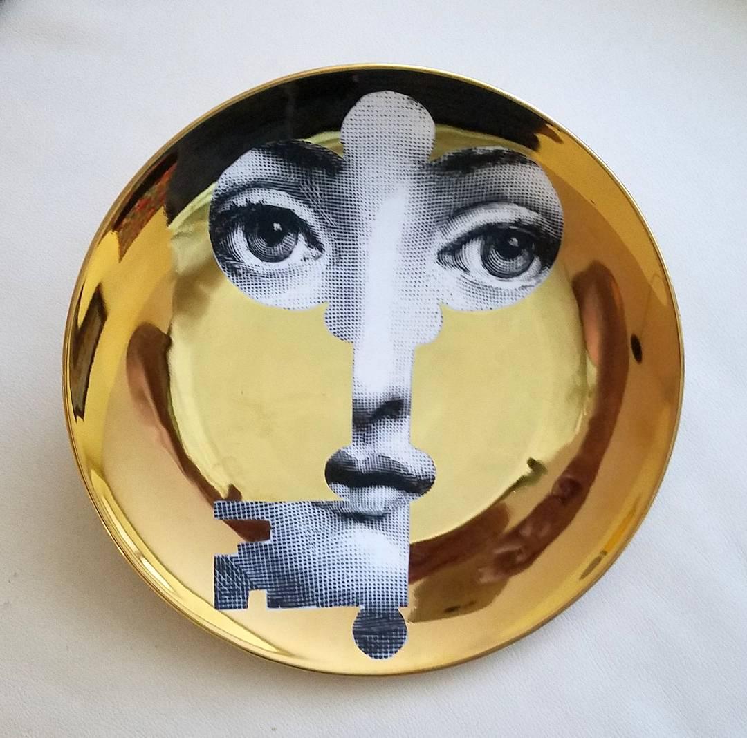 fornasetti gold plate