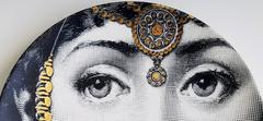 Fornasetti Tema E Variazioni Gold Plate, Number 228, Image of Lina Cavalieri