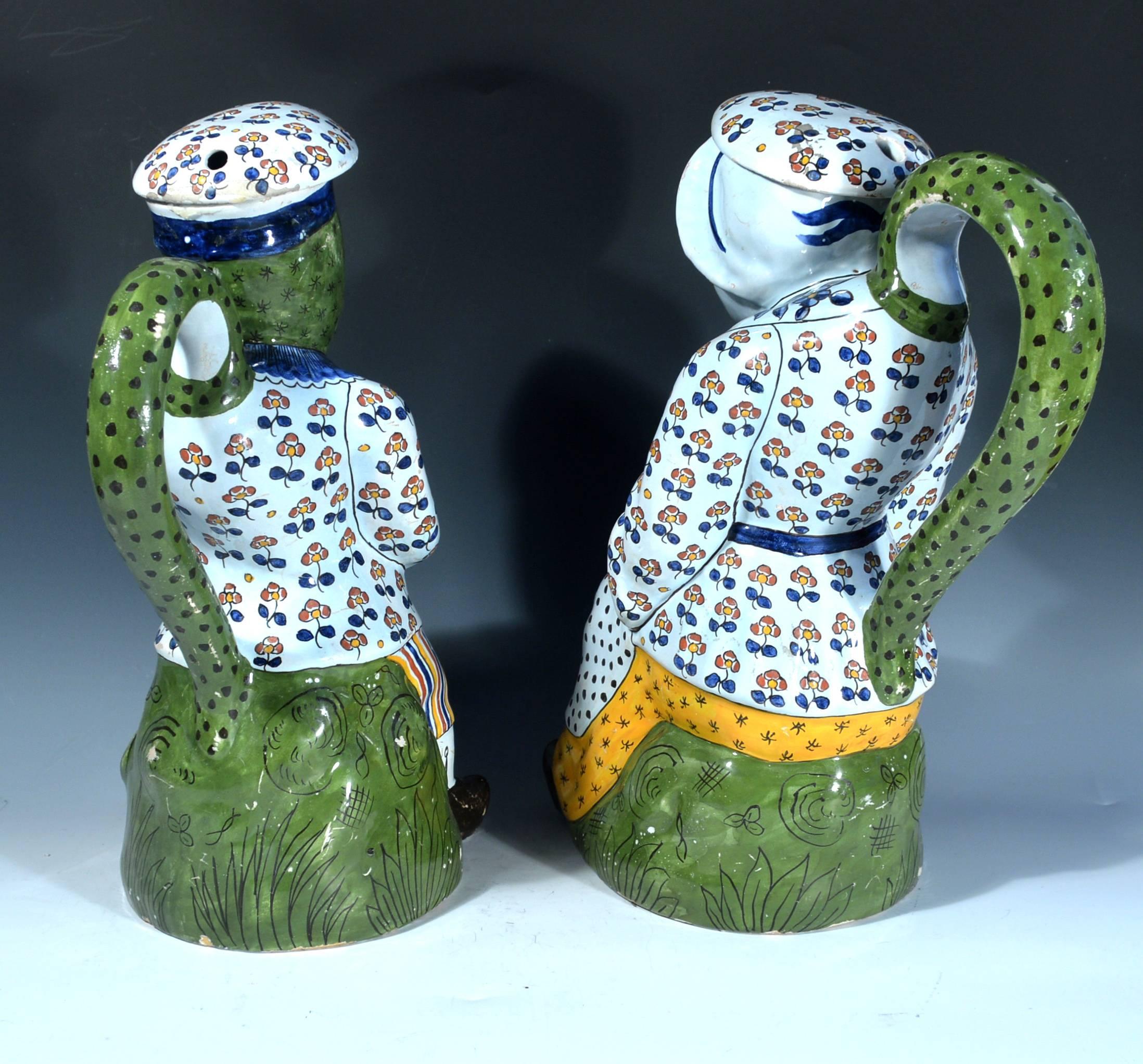 Northern French Faience Character Toby Jugs, Lille 1