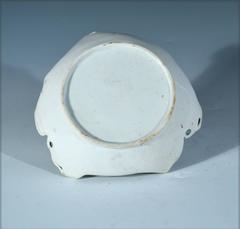 Longton Hall Porcelain Three Leaf Molded Trompe L'oeil Dish