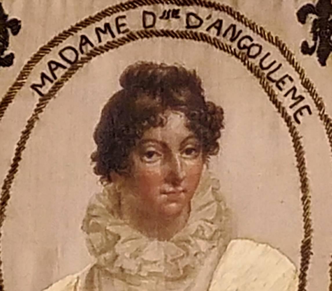 Charles X Portrait en textile de soie français, Marie Thrse de France, fille de Louis XV en vente