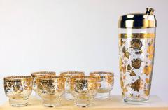 Vintage Culver Chantilly Pattern Forty Piece Glass Drinks Set, 1950-1960s