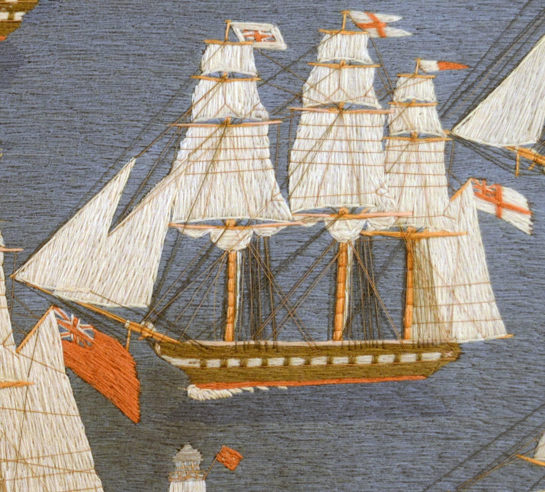 Great Britain (UK) British Sailor's Large Woolwork Woolie with Seven Royal Navy Ships