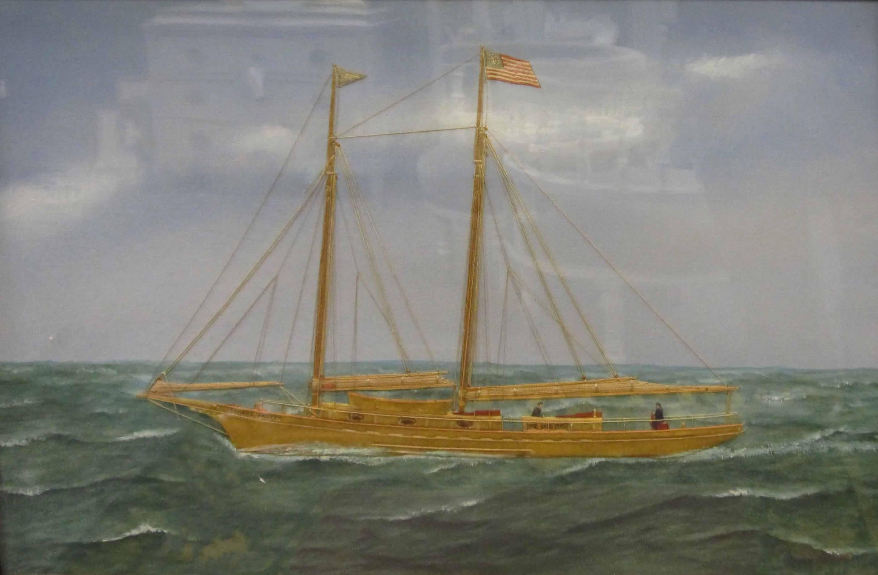 American Classical Thomas Willis Picture of the Two-Masted Schooner, Sarah E. Walters