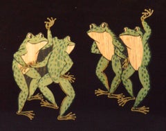 Tray with Frogs, Couroc, Monterey, California 1960s