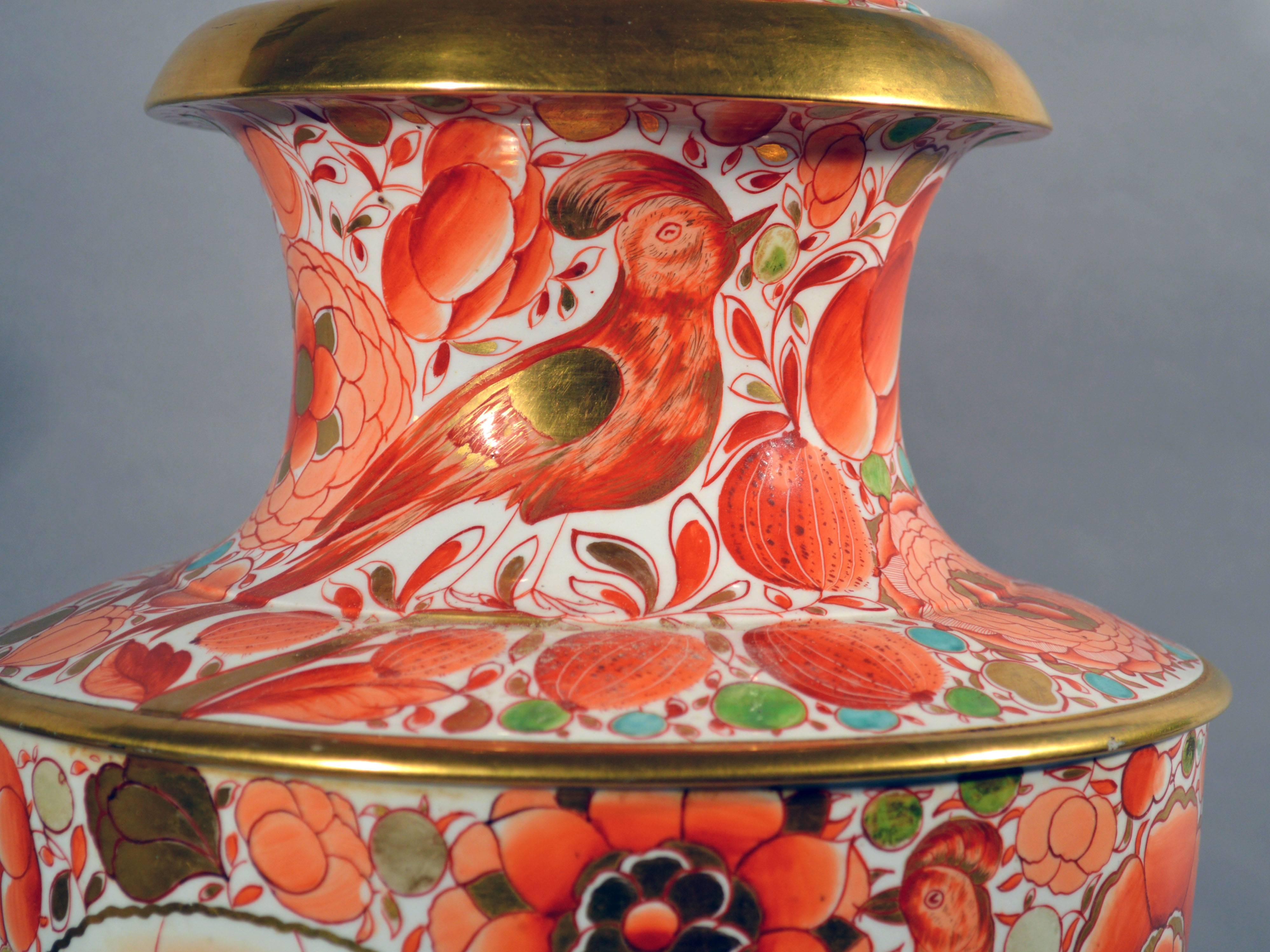 English Regency Period Porcelain Massive Urn and Cover, 1820-1835 3