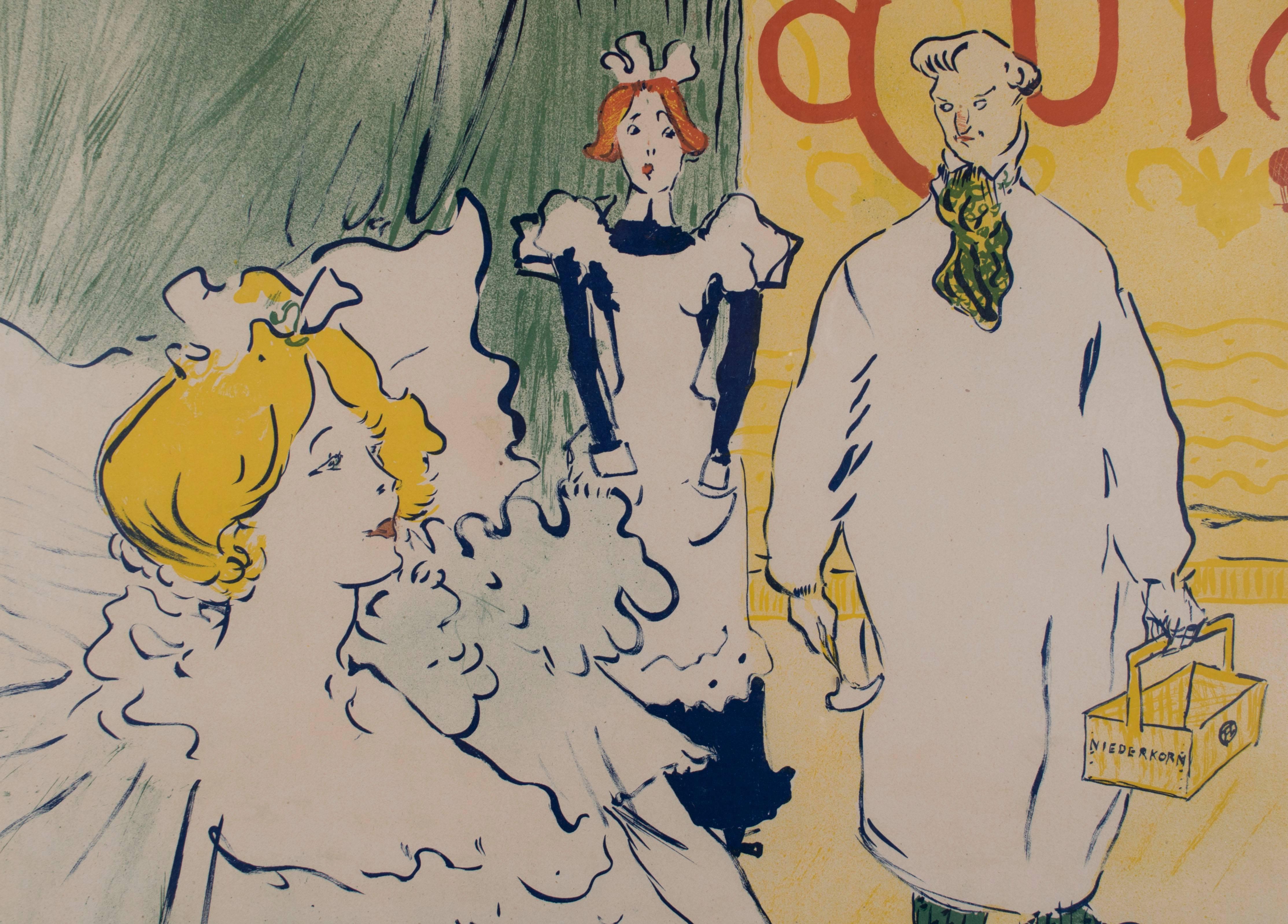 An original French poster by Henri de Toulouse-Lautrec, 1896. Lautrec created this advertisement for his friend, Andre Marty, who founded the interior design business 