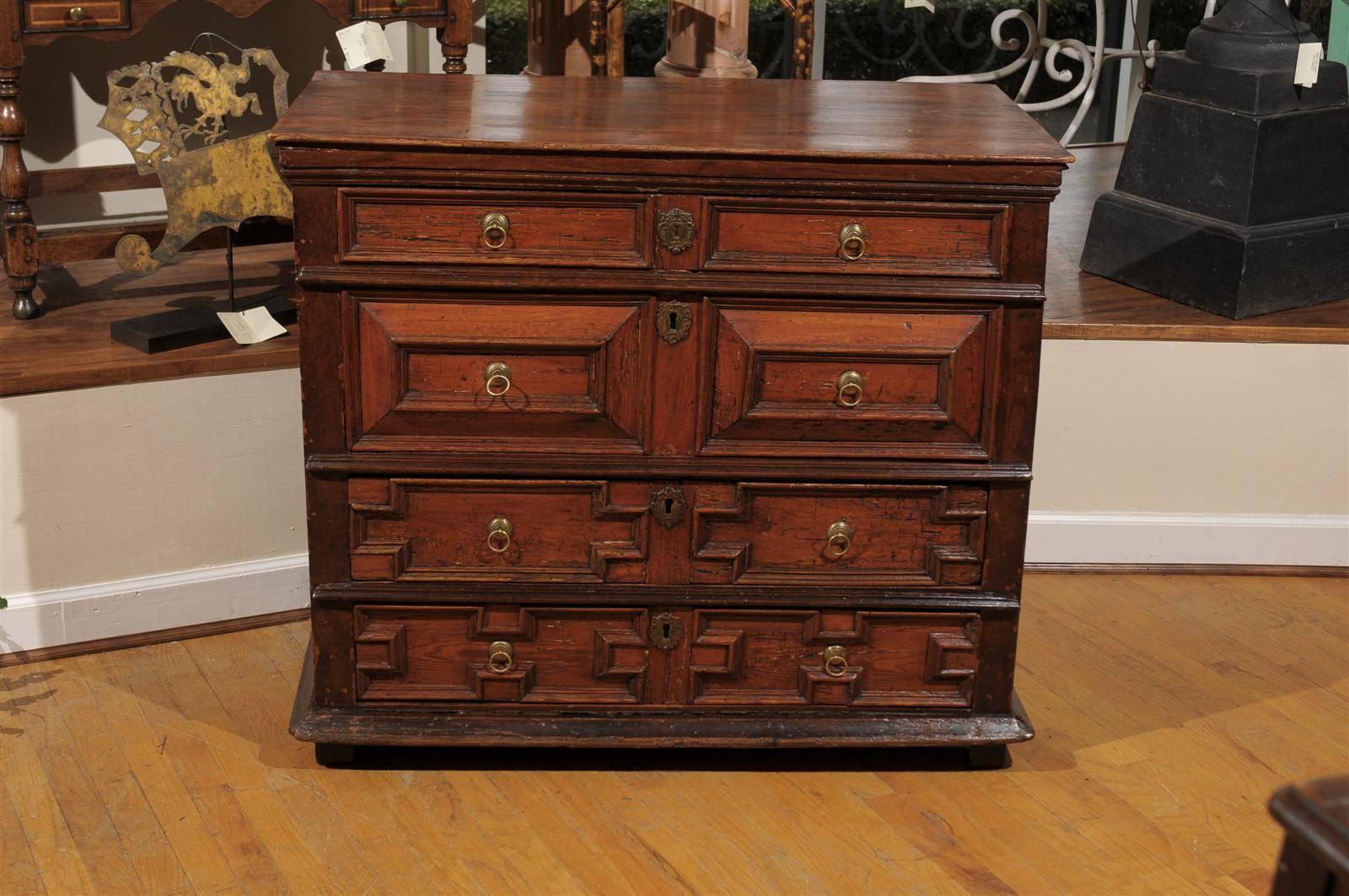 18th Century and Earlier 18th Century Jacobean Chest For Sale