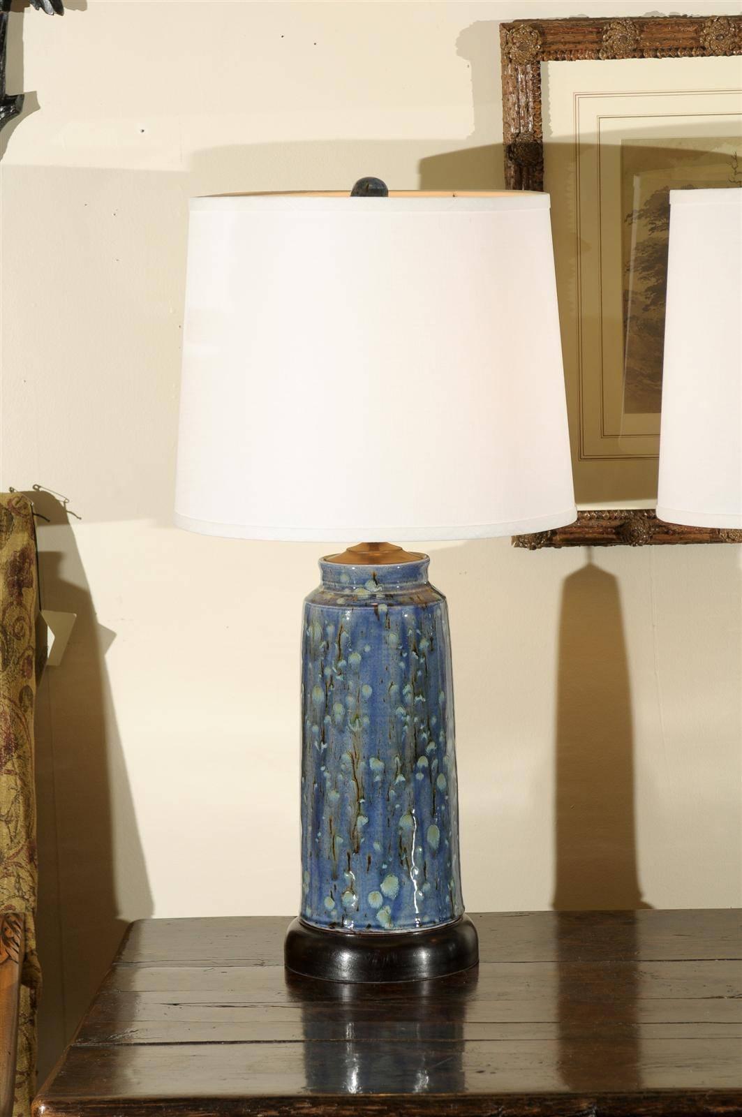 Contemporary Pair of Charlie West Table Lamps