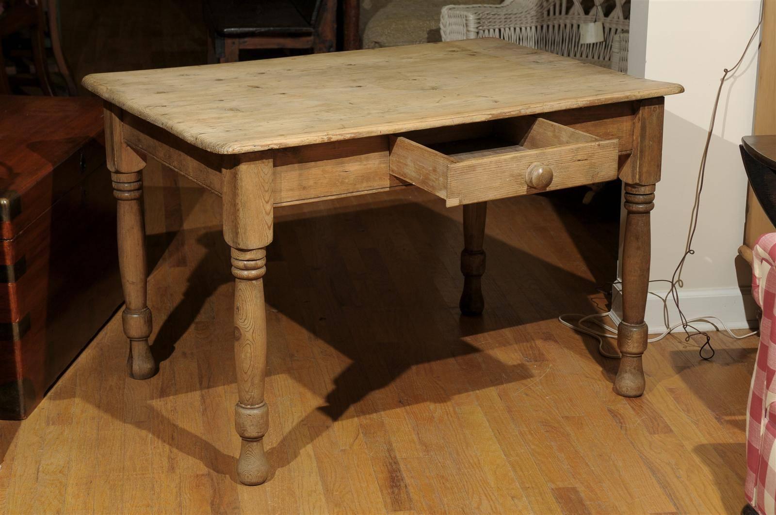 19th Century Pine Work Table or Desk