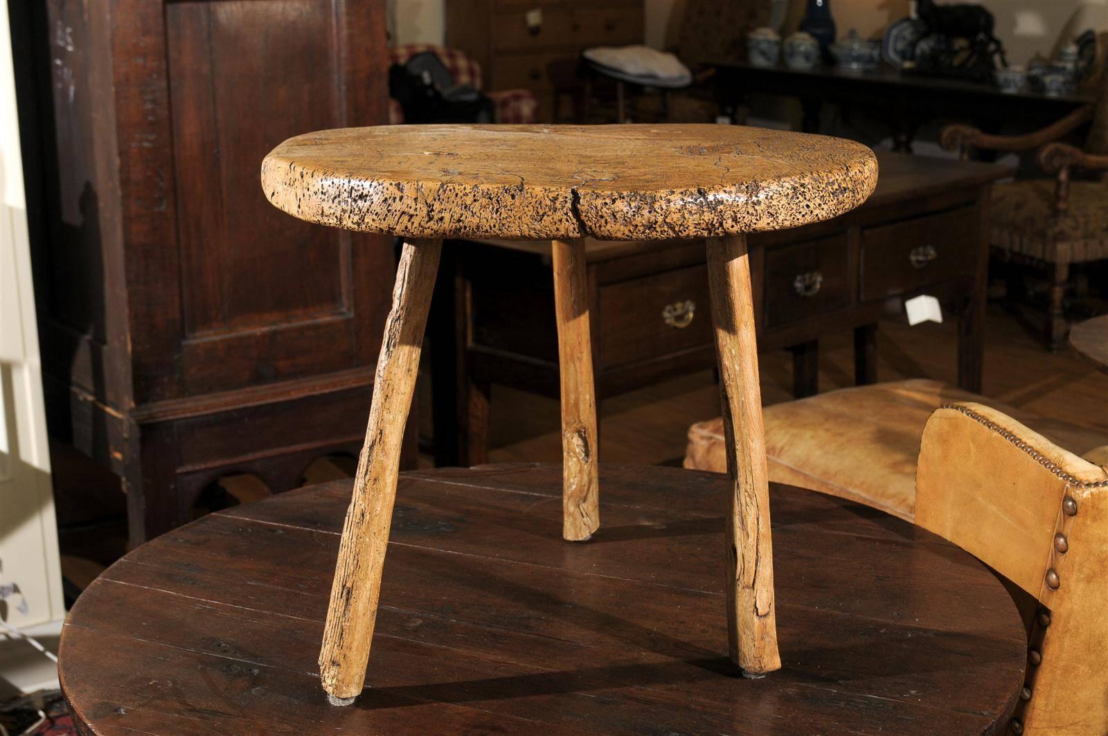 Carved 18th Century Sycamore Primitive Table