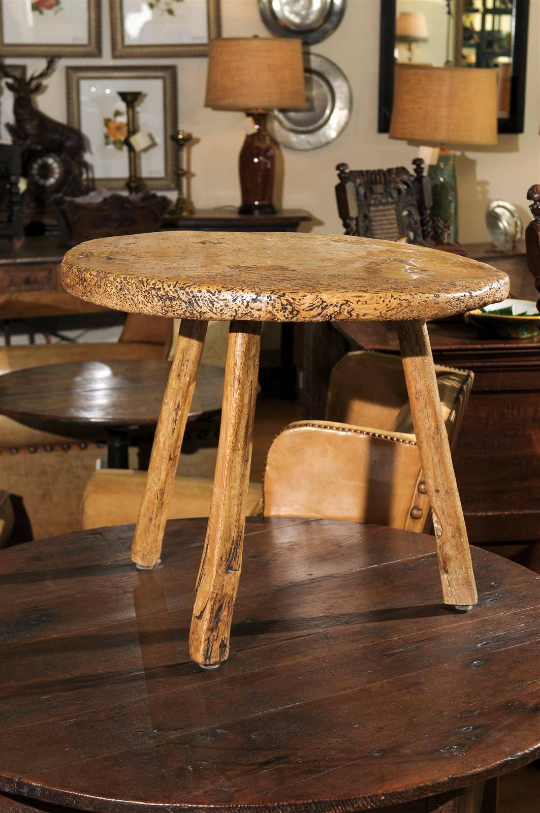 19th Century 18th Century Sycamore Primitive Table
