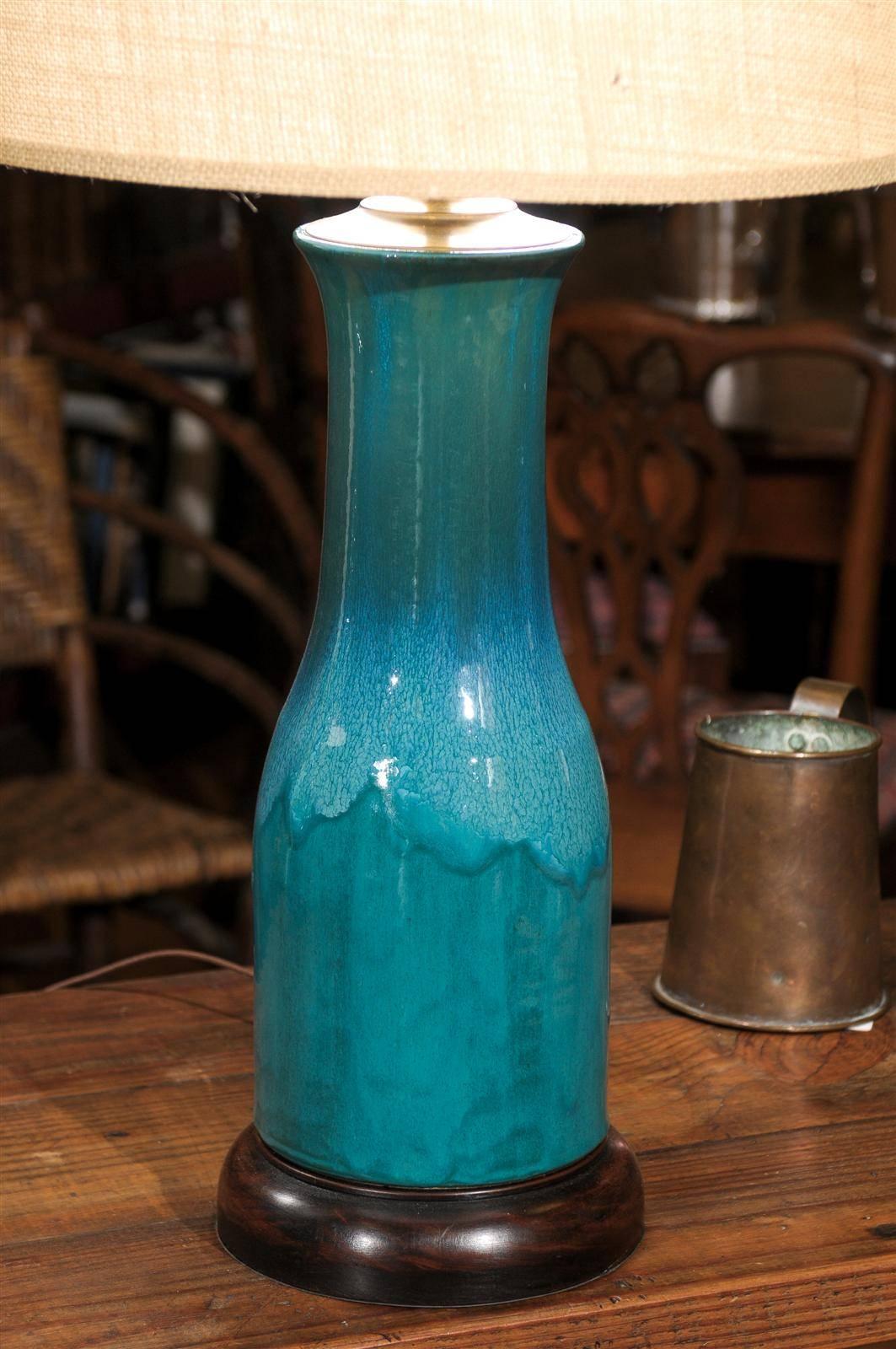 Glazed Charlie West Pottery Lamps