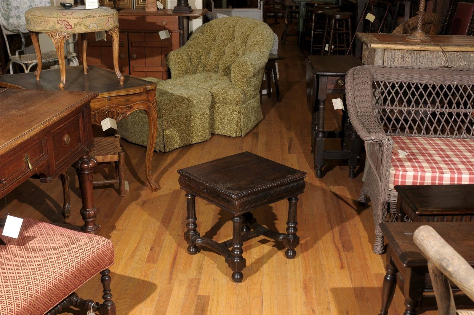 Edwardian 19th Century Wooden Stool or Side Table