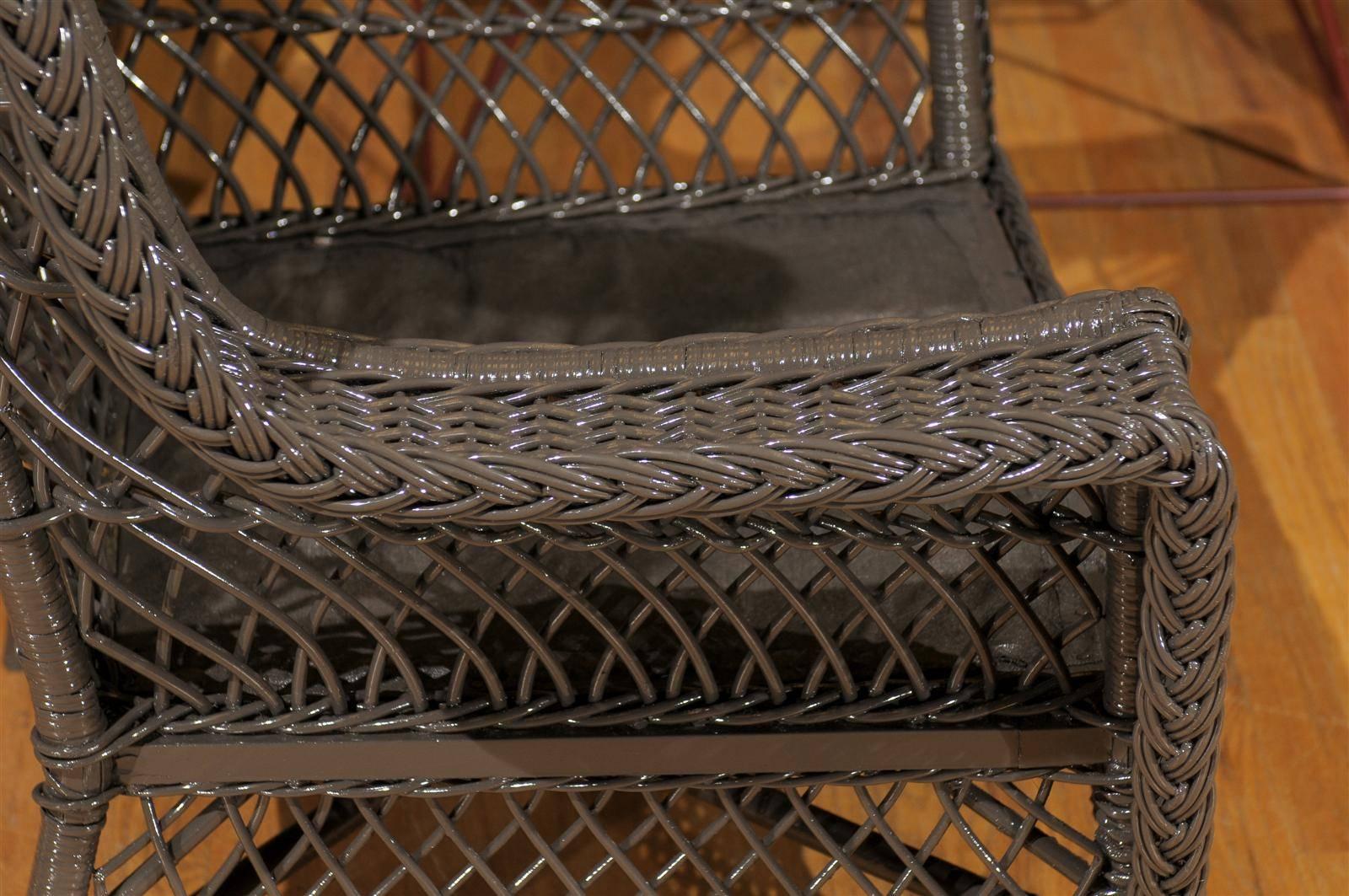 American Bar Harbor Wicker Chair, circa 1915-1925