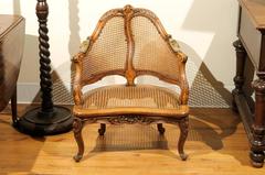 French Carved Fruitwood Chair