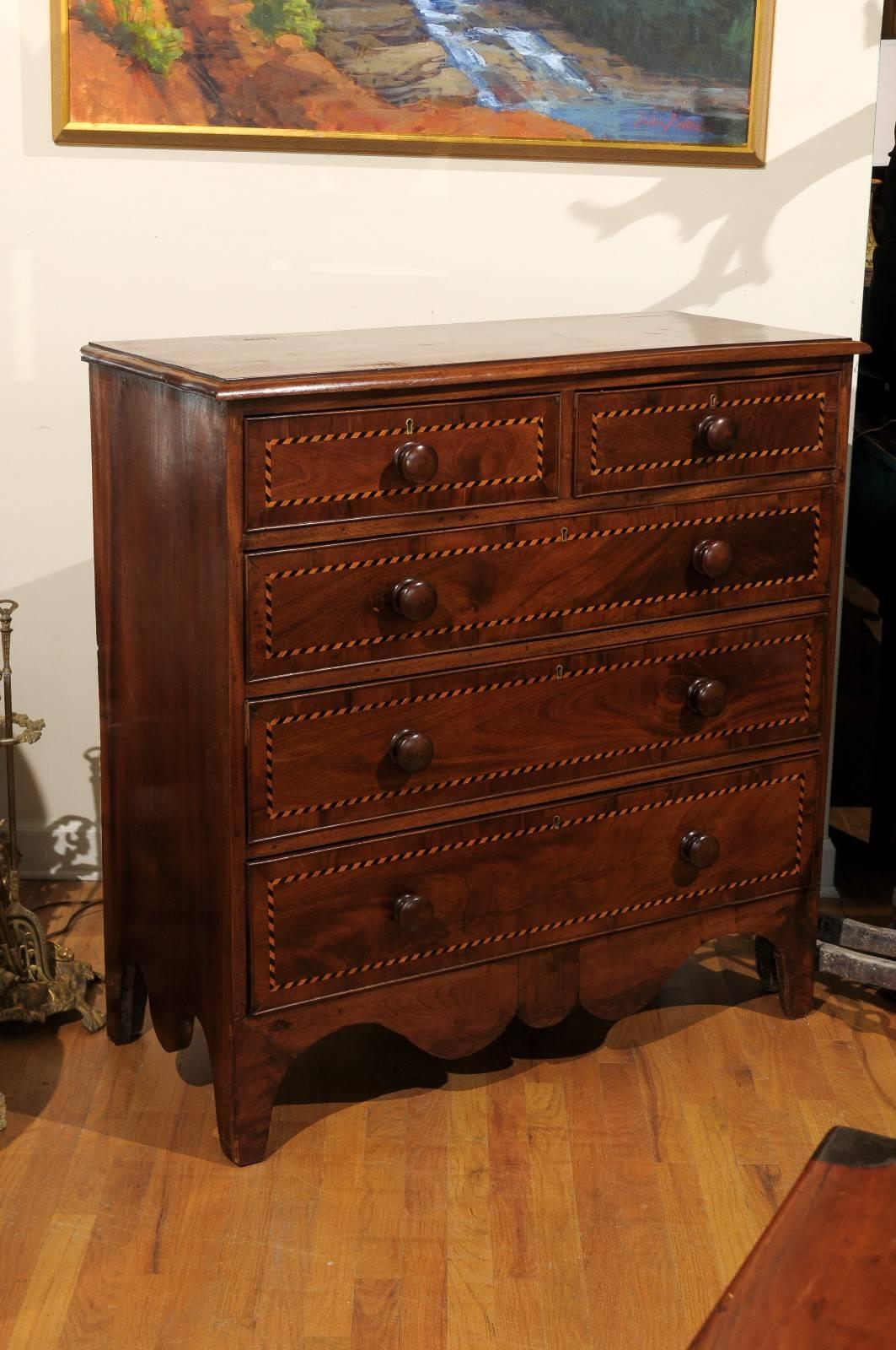 English Mahogany Chest For Sale 2