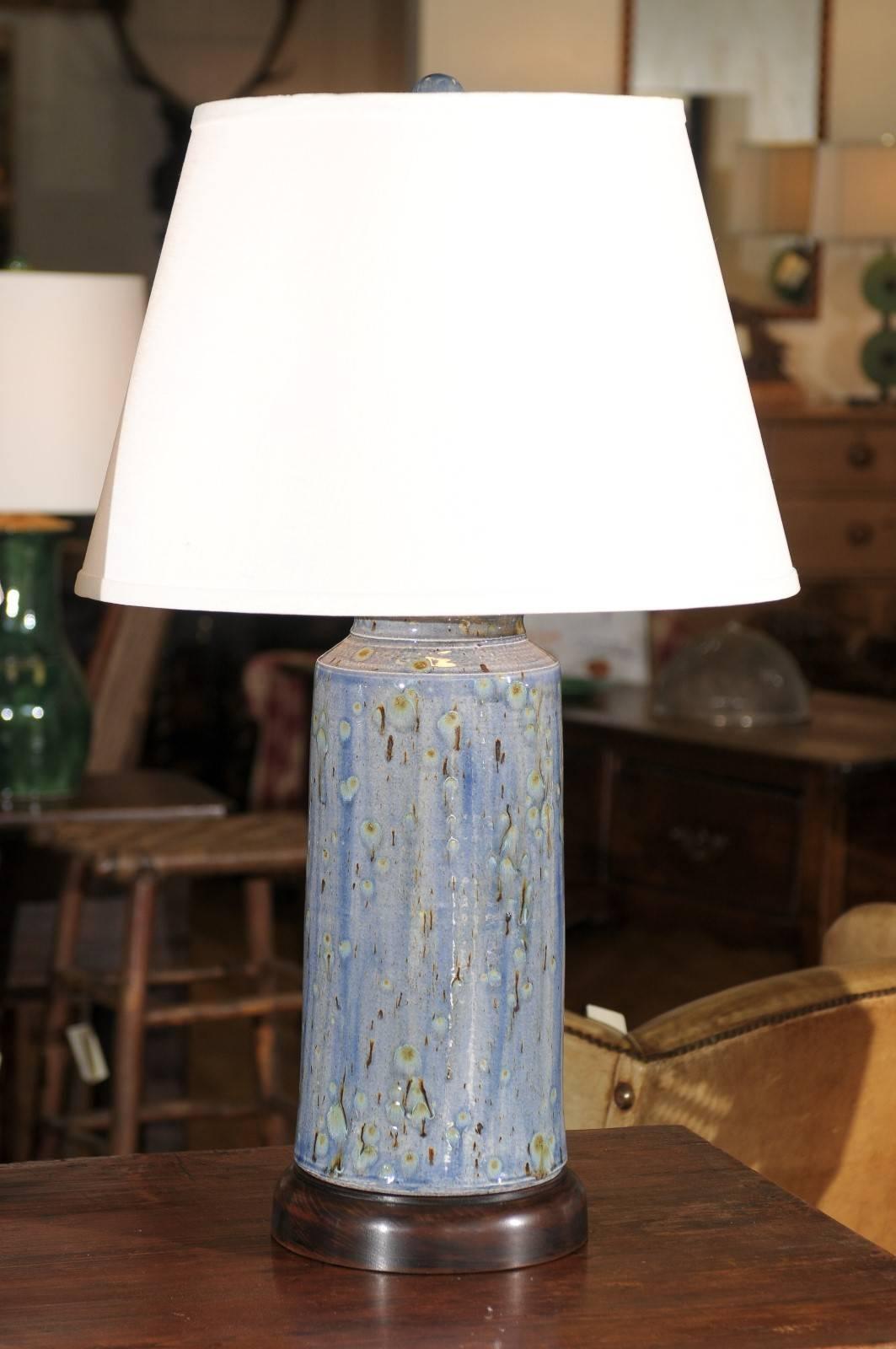 Contemporary Pair of Charlie West Pottery Lamps