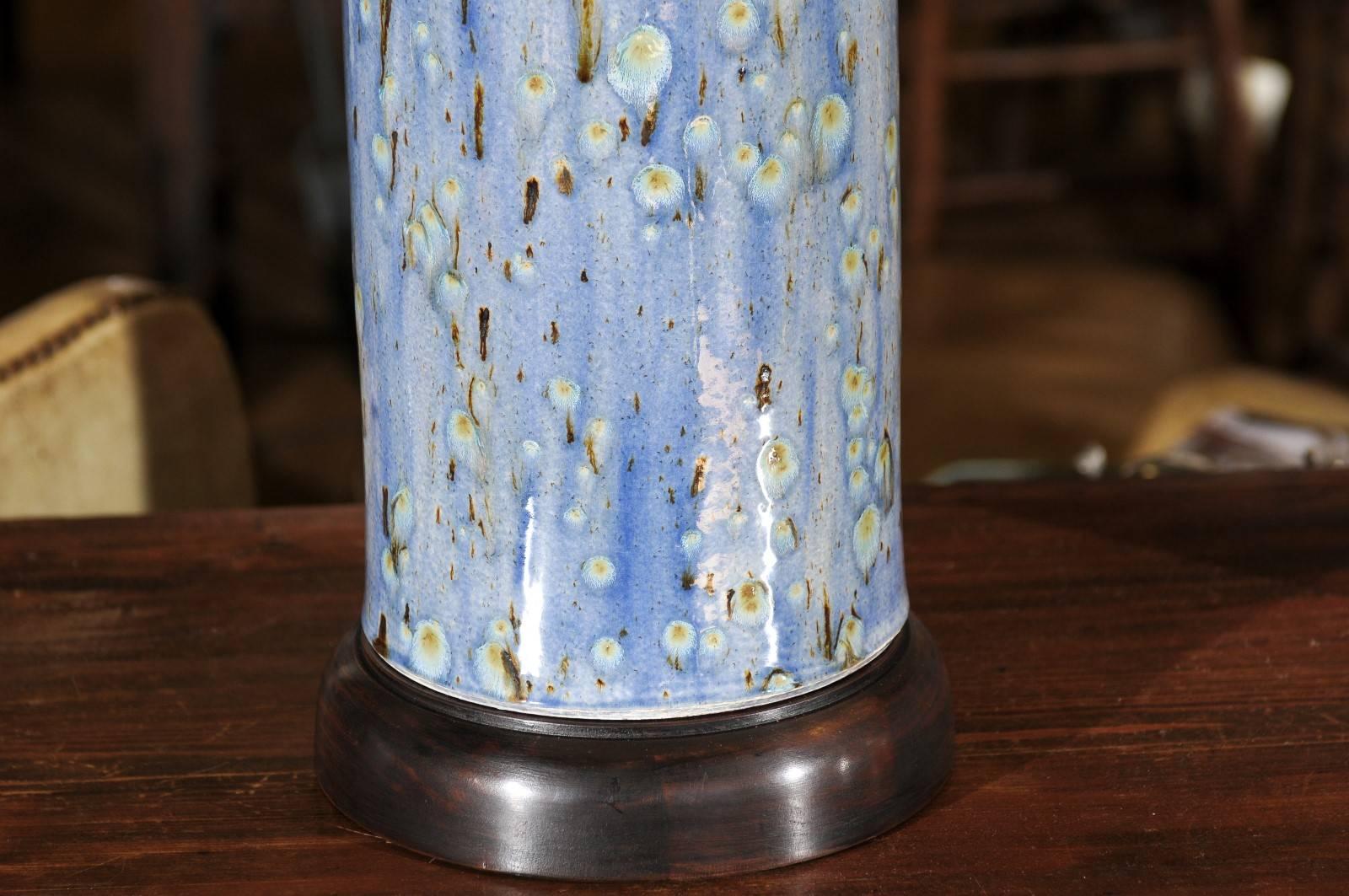 Pair of Charlie West Pottery Lamps In Good Condition In Atlanta, GA