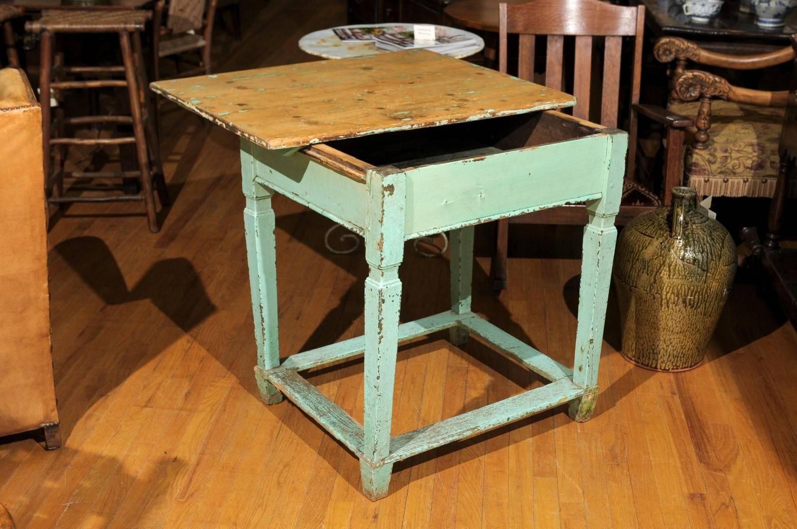 Czech Painted Pine Table For Sale