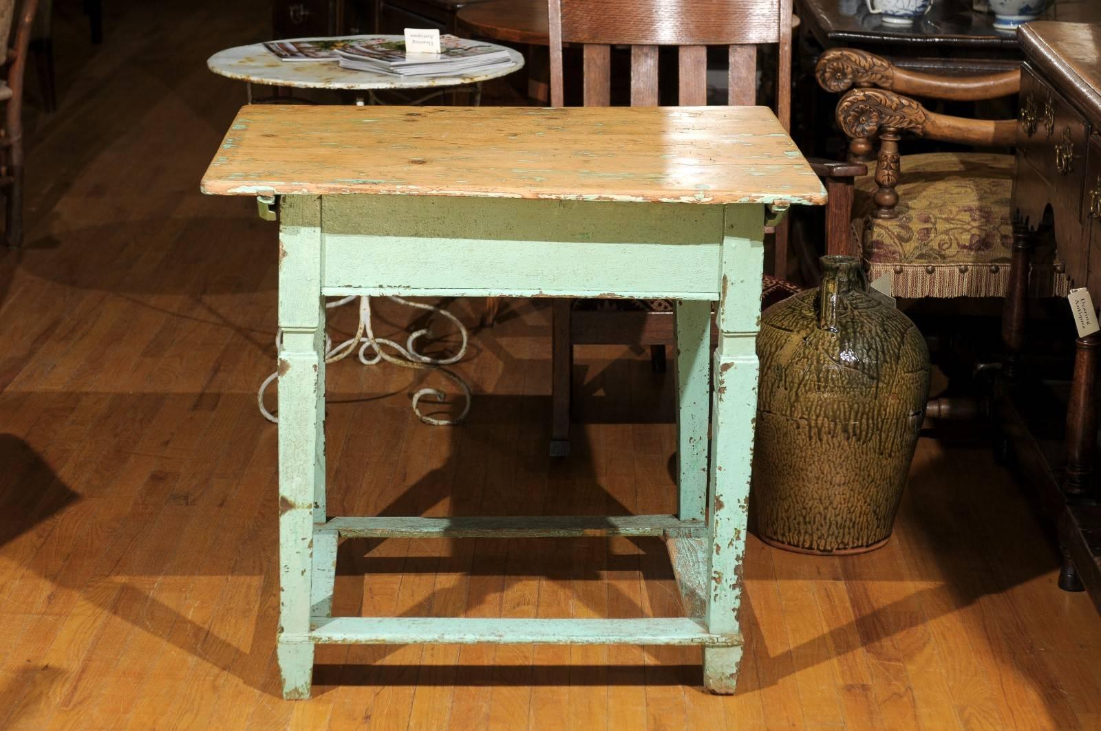 Painted Pine Table For Sale 1