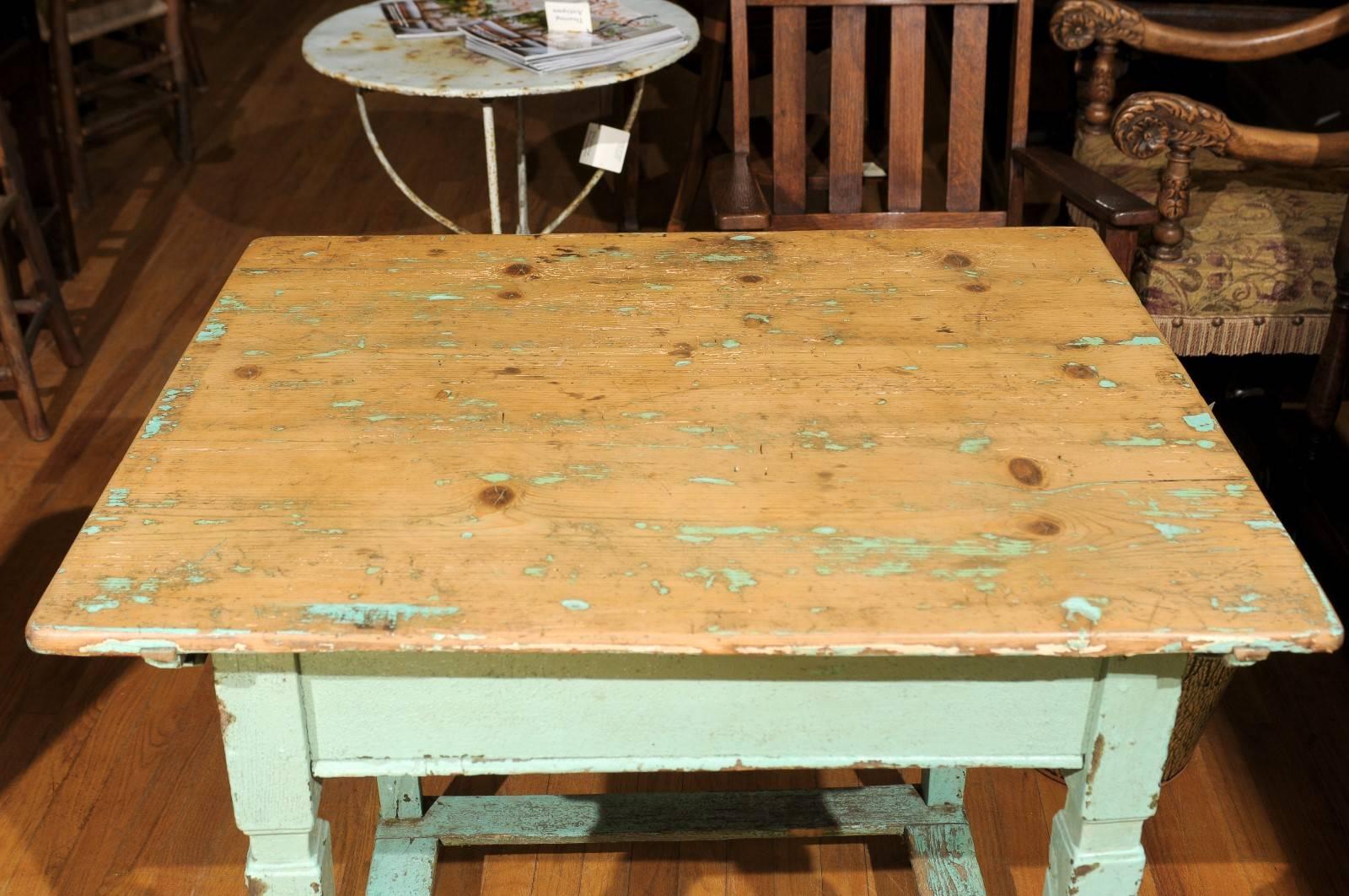 Painted Pine Table For Sale 2