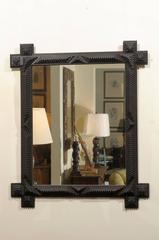 Tramp Art Mirror Made by Fred Reed Picture Framing