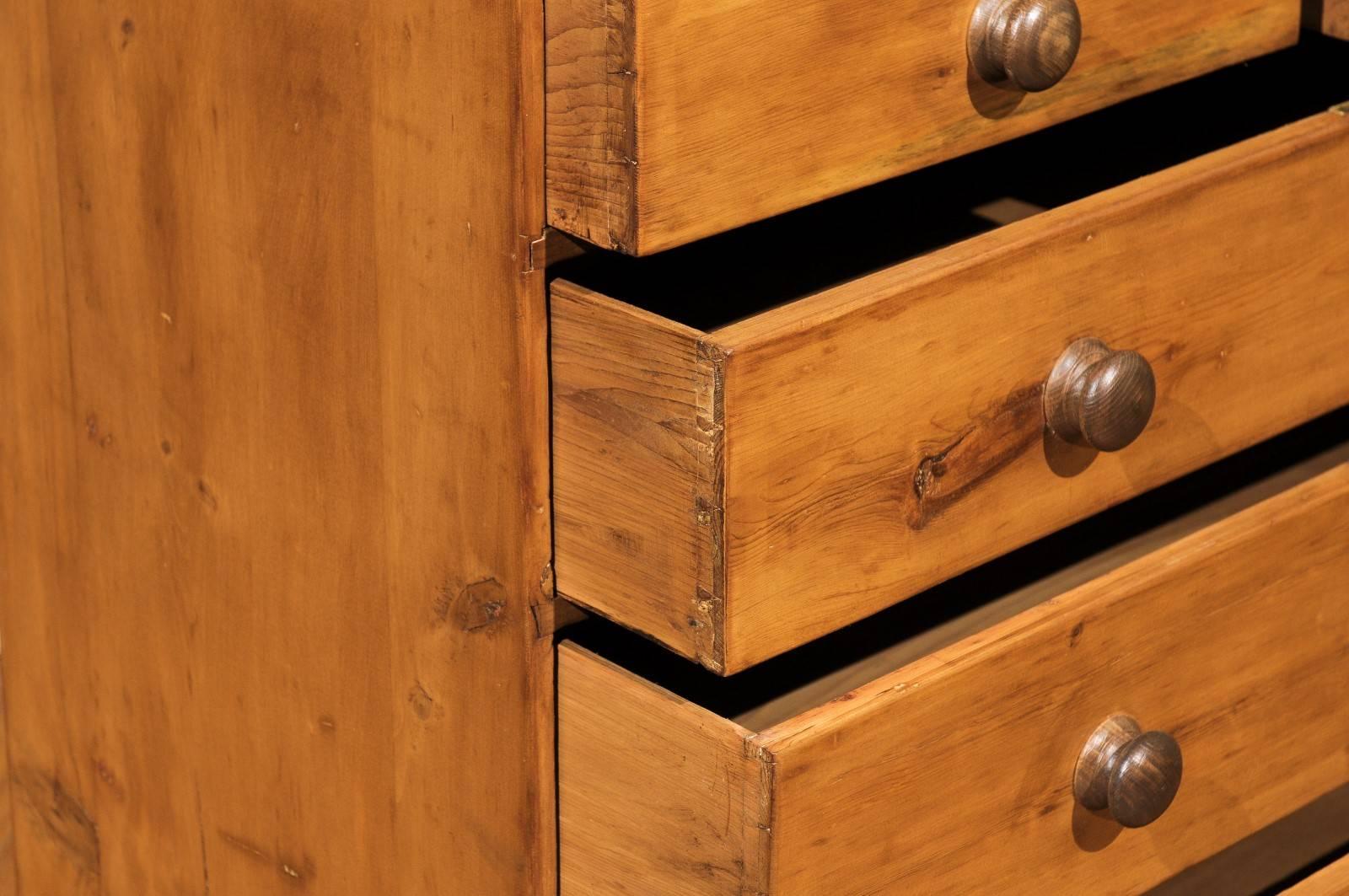 Hand-Crafted English Pine Chest of Drawers