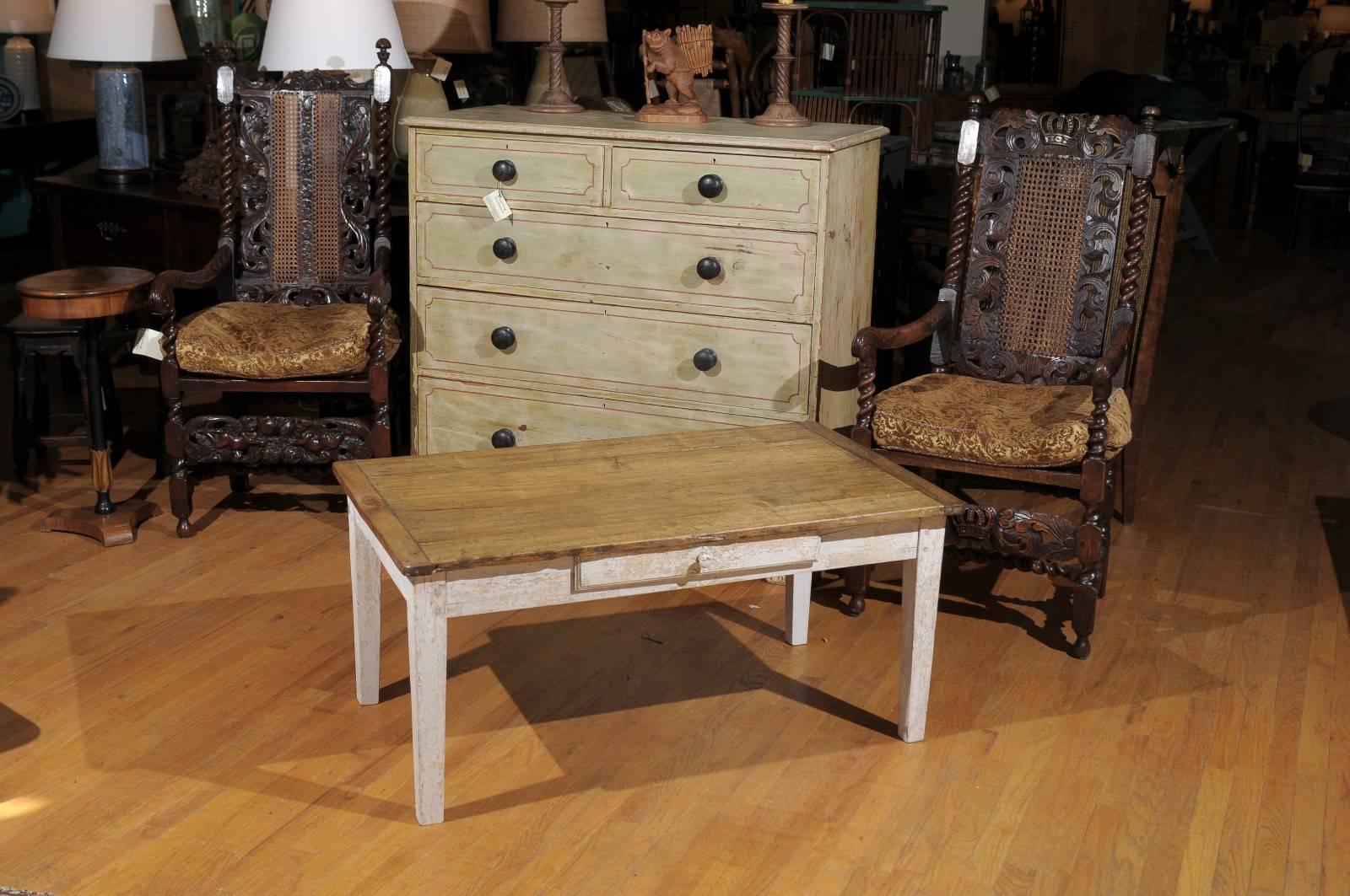 Country French Single Drawer Coffee Table