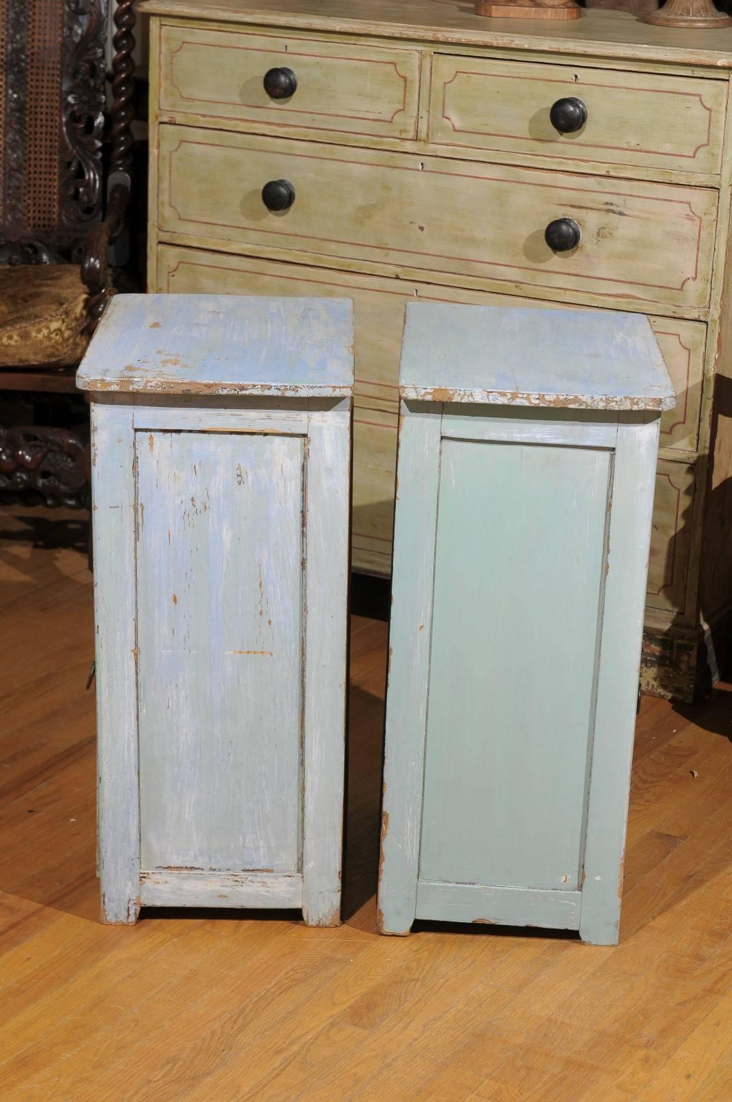 Late 19th Century beside Cupboards with Original Paint In Good Condition In Atlanta, GA
