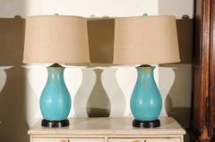 Pair of Charlie West Pottery Lamps