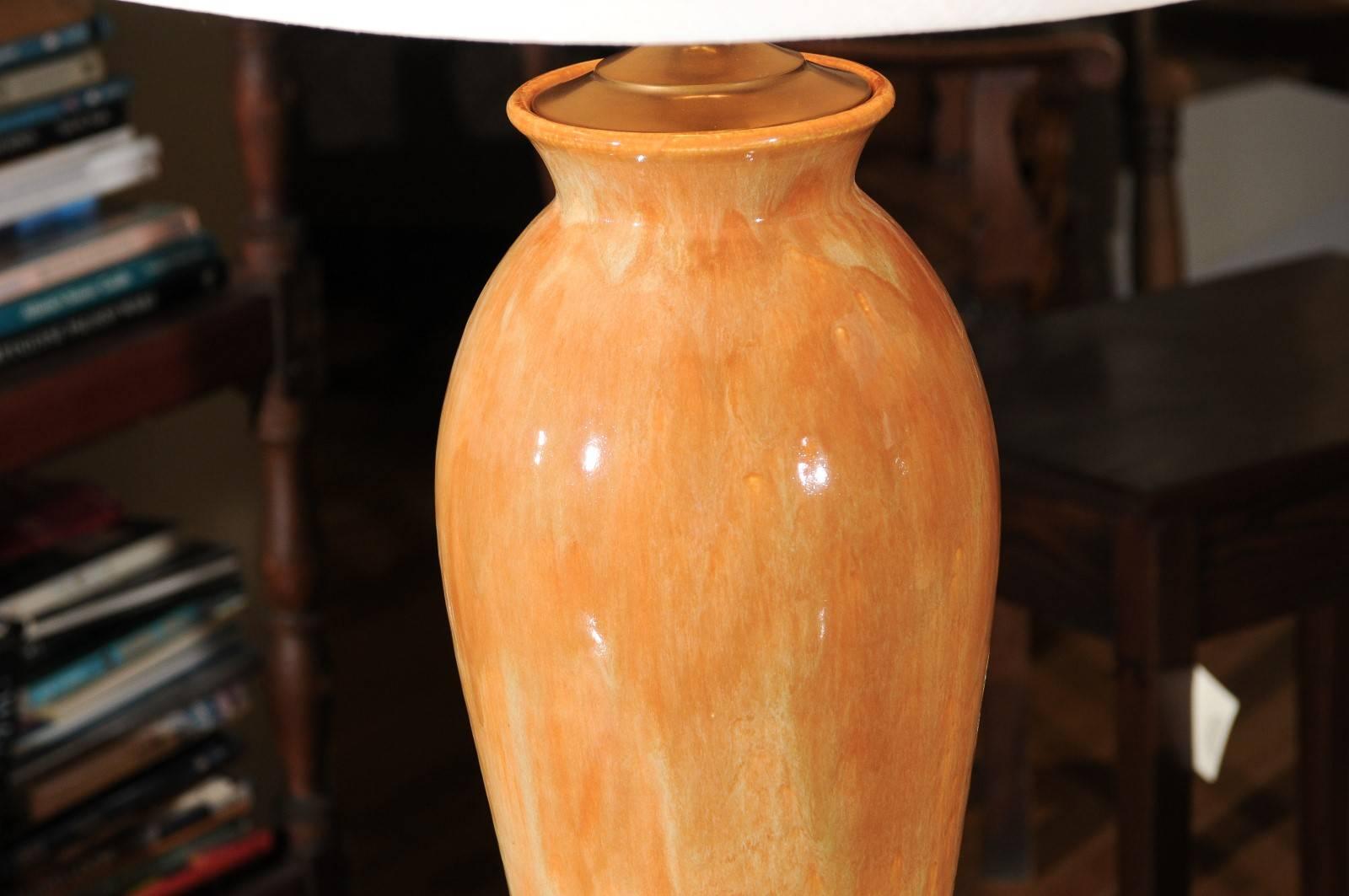Hand-Crafted Pair of Charlie West Pottery Lamps For Sale