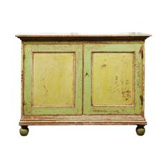 19th Century English Original Painted Cupboard