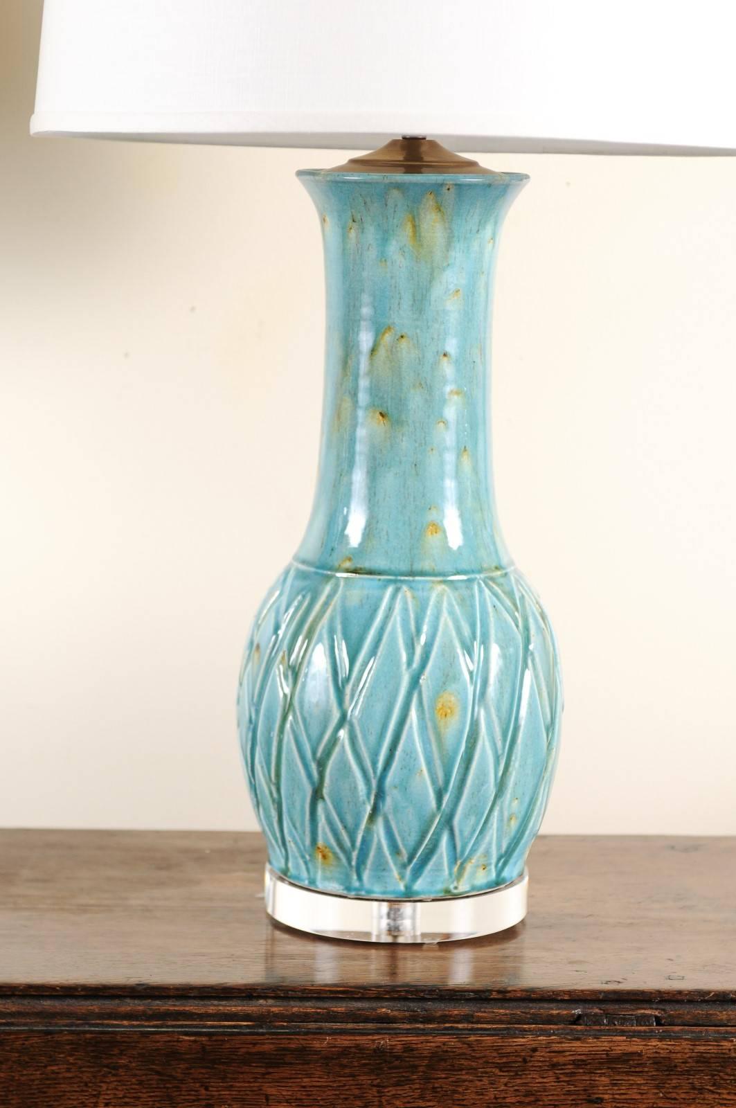 American Charlie West Pottery Lamps