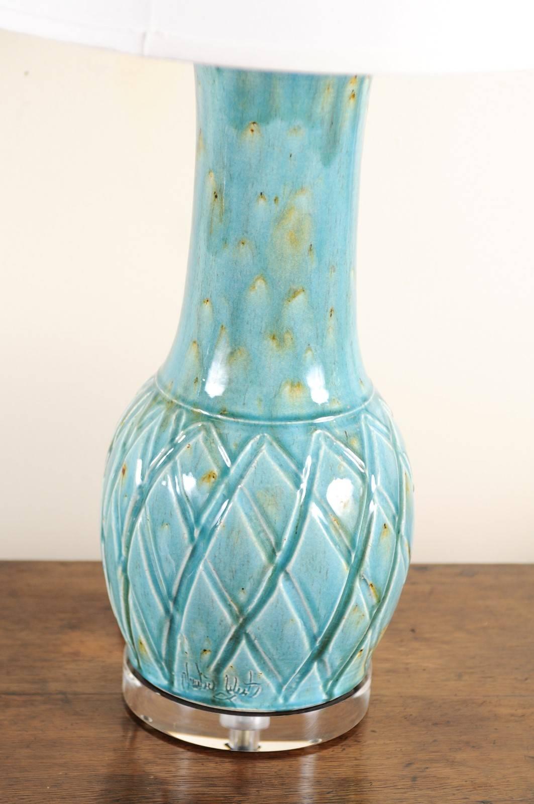 Hand-Crafted Charlie West Pottery Lamps