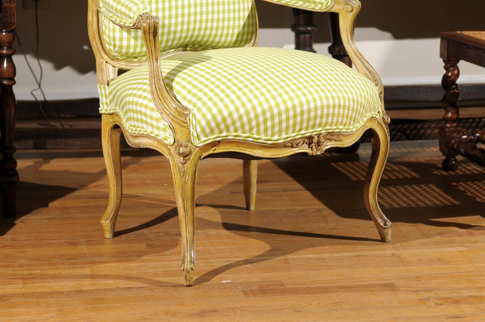 French Bergere Chair 1880-1900 In Good Condition For Sale In Atlanta, GA
