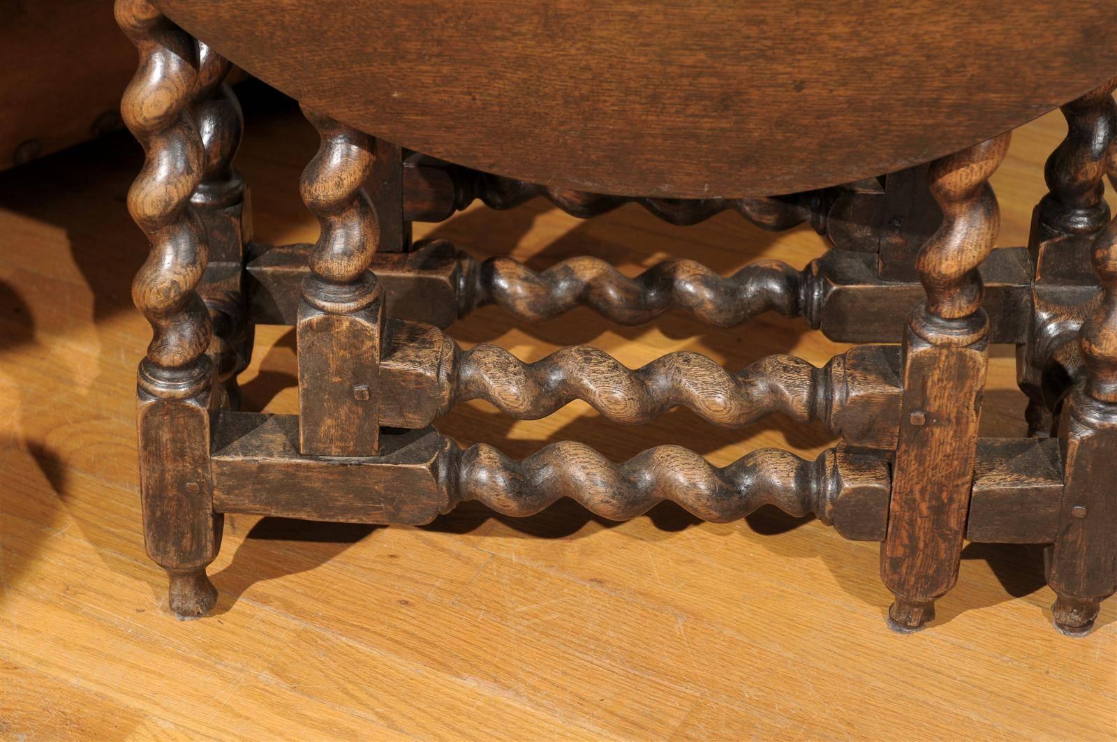 18th Century Barley Twist Gate Leg Table 2