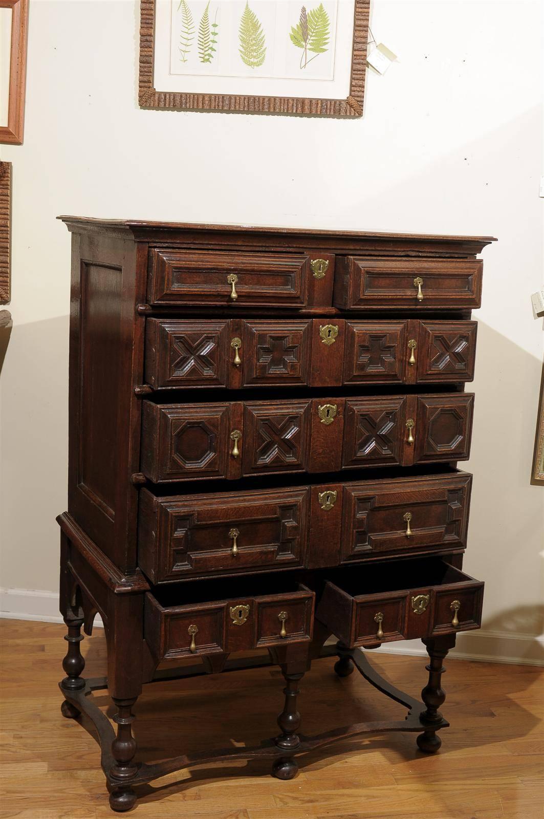 Jacobean 19th Century Chest on Stand For Sale